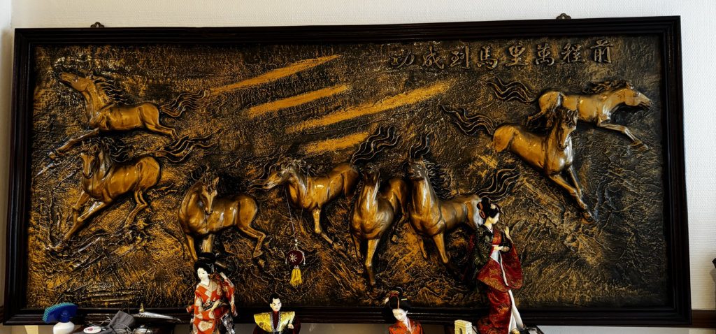 Tableau Chevaux Sculptés - Chine